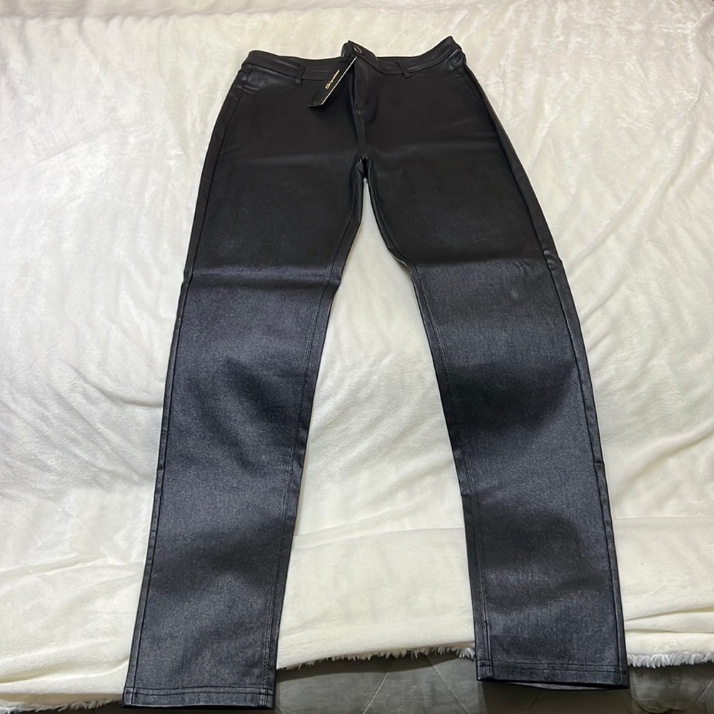 Black Faux Leather Pants